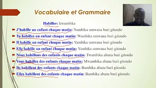 Study French-Kinyarwanda Lesson 2: Grammaire Et Vocabulaire