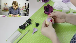 Букет из зефирной глины "Анемон" Flower clay craft tutorial "Anemone '