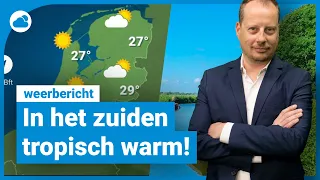 Weerbericht: tropisch warm in het zuiden van het land