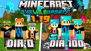 SOBREVIVI 100 DIAS MINECRAFT SURVIVAL 1.19 EM TRIO - O FILME @Lokolow @helliiot