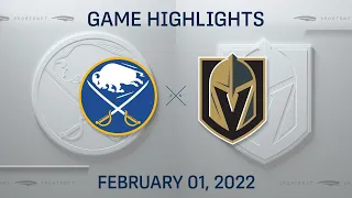 NHL Highlights | Sabres vs. Golden Knights - Feb. 1, 2022