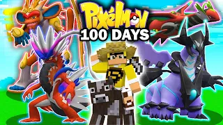 Mình Sinh Tồn 100 Ngày Ở Thế Giới PIXELMON MÃNH THÚ HUYỀN THOẠI Trong Minecraft