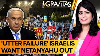 Israel protests Netanyahu's handling of war | Biggest Anti-govt protest since Gaza war began | WION