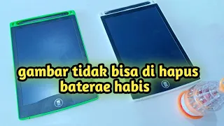 cara ganti baterae papan lcd|| papan lcd tidak bisa di hapus cara memperbaiki papan lcd#PAPANLCD