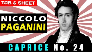 TAB/Sheet: Caprice No 24 (Arranged by John Williams) by Niccolo Paganini [PDF + Guitar Pro + MIDI]