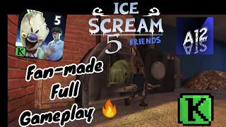 Ice Scream 5 Friends : Fan-game / Fan-made by A12 (New) Full Gameplay | VelocKnight Gaming