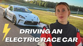 POV: What it's like to drive an all-electric race car! - Onboard with SCR1 race car driver Alana