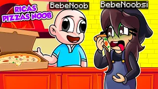 ME CONVIERTO EN PIZZERO 🍕😍 BEBE NOOB ES PIZZERO POR 1 DIA EN MINECRAFT TROLL