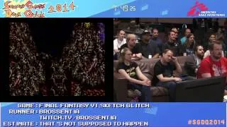 Final Fantasy VI Sketch Glitch by Brossentia in 21:40 - SGDQ2014 - Part 167