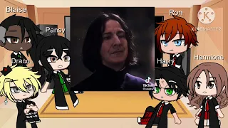 Golden Trio + Silver Trio Reacts To Snape - Harry Potter || Gacha Club || (Reaction)