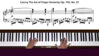 Czerny Art of Finger Dexterity Op. 740, No. 37 Piano Tutorial