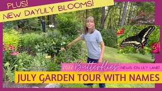Full July Garden Tour w/ Plant Names // News From Lily Lane! // Daylily Bloom Tour // Butterflies!