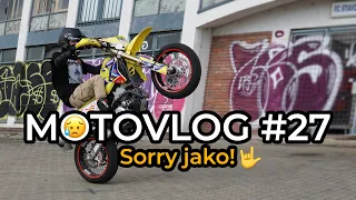 MOTOVLOG #27 cz/sk Sorry jako! 🤷🏿‍♂️ Supermoto o5 v akci 🤣