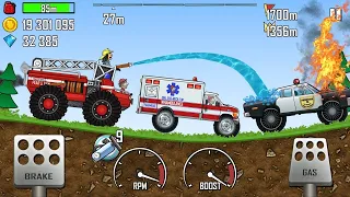 Hill Climb Racing - AMBULANCE Full Upgrading! Unlimited Coins, Unlimited Fuel, Unlimited Gems