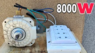I turn fan motor into 220v 8000w electric generator