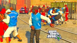 GTA 5 ONLINE - BLOODS VS CRIPS WHO WILL WIN? PART 3