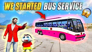 We Started New Bus Service In GTA5 With Shinchan 🥳🎉Full Fun #rampageboy #gta5 #shinchan