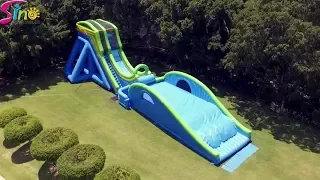 12 meters high adults giant drop kick inflatable water slide for outdoor entertainments or events