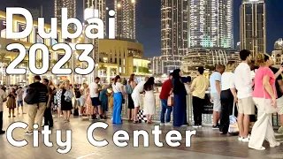 Dubai City Centre Walking Tour 4K | Burj Khalifa | Downtown Dubai | United Arab Emirates 🇦🇪