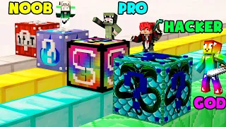 MINI GAME : TNT Vs WATER Vs SPIRAL Vs SNAKE LUCKY BLOCK RACE ** NOOB CÓ VŨ KHÍ VIP NHƯNG GIÁP CÙI 😢