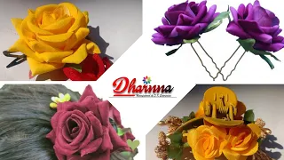 DIY Craft - Handmade Hair clips, Artificial Flower Pins.