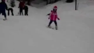 3 year old sister and 6 year old brother snow skiing!