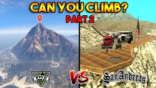 GTA 5 MOUNT CHILLIAD VS GTA SAN ANDREAS MOUNT CHILLIAD : CAN YOU CLIMB? PART 2