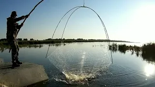 Рыбалка на Паук (подъёмник). Я всё-таки его поймал... Видео 2020 ( САЗАН КАРАСЬ) Ловля на ПАУК летом