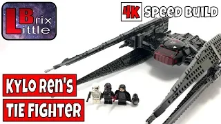 LEGO Star Wars Kylo Ren's TIE Fighter Speed Build Review Set 75179 (2017)