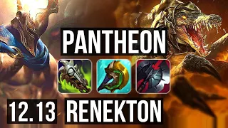 PANTH vs RENEKTON (TOP) | 3.0M mastery, Rank 6 Panth, 1500+ games | EUW Challenger | 12.13