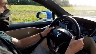 Tesla S P85D - zrychlení 0-130 km/h