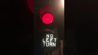 No Left Turn Railroad Crossing Light - Night #shorts #railroad