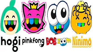Bob Zoom, Ninimo, Pinkfong and Hogi Compilation with Toca Boca face effects