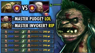 GLOBAL GANKING!! When Master Tier Pudge Meets Master Tier Invoker Mid   | Genius Pudge