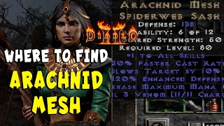 Best Place to Find Arachnid Mesh in Diablo 2 / Resurrected D2R