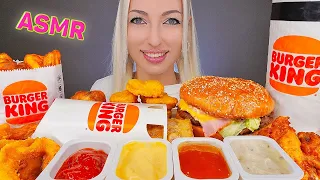 ASMR EATING BURGER KING, FRIED CHICKEN, NUGGETS, ONION RINGS, 버거킹 햄버거 (FAST FOOD) MUKBANG 먹방