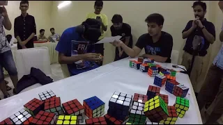 Shivam Bansal (former) Official Multiblind World Record: 48/48 Cubes in 59:48!