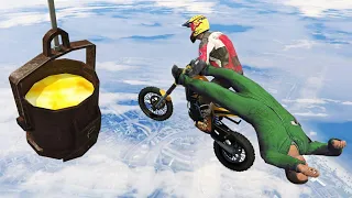 GTA 5 Epic Motorcycle Ragdolls pt.1 (Euphoria physics Funny moments)