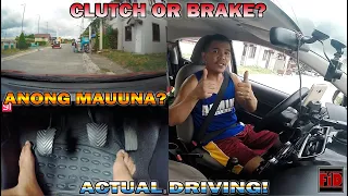 Clutch or Brake first when stopping or slowing down a manual car - Tagalog with English Subtitle