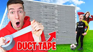 VOETBALDOEL VULLEN MET 100 LAGEN DUCT TAPE! *PRANK* #515