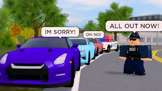 Cop Did Not Like That We Were Having Fun.. He Was Mad.. (Roblox)