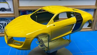 Building a Revell Audi R8 V8 Part 1 Bodywork and Paint