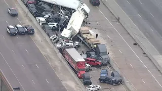 Live coverage: At least 5 killed in 100 vehicle pileup crash on I-35W in Fort Worth, officials say