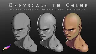 Grayscale to Color in less than two minutes - Procreate Tutorial