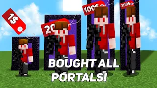 WHAT HAPPENS IF I BUY ALL THESE PORTALS SMALL Portal vs BIG Portal