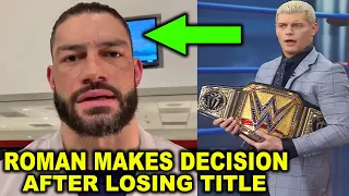 Roman Reigns Makes Decision After Losing Title to Cody Rhodes at WrestleMania 40 - WWE News