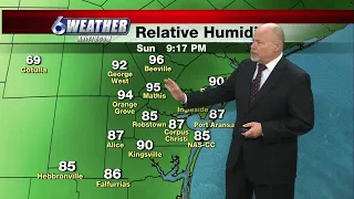 Fair to partly cloudy, warm and humid through work week