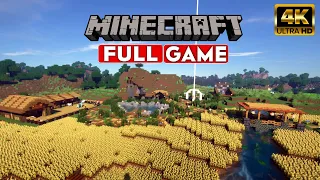 MINECRAFT - Gameplay Walkthrough FULL GAME [4K 60FPS] No Commentary - Movie (Shaders + Texture Pack)