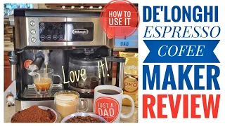 I LOVE De Longhi Espresso & Coffee Maker All In One REVIEW & How To Make Cappuccino