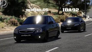 Видеоролик для брат IBA92 в gta 5 LADA PRIORA VS TAYOTA CAMRY